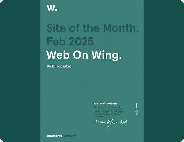 Web on Wings modern interface frame design