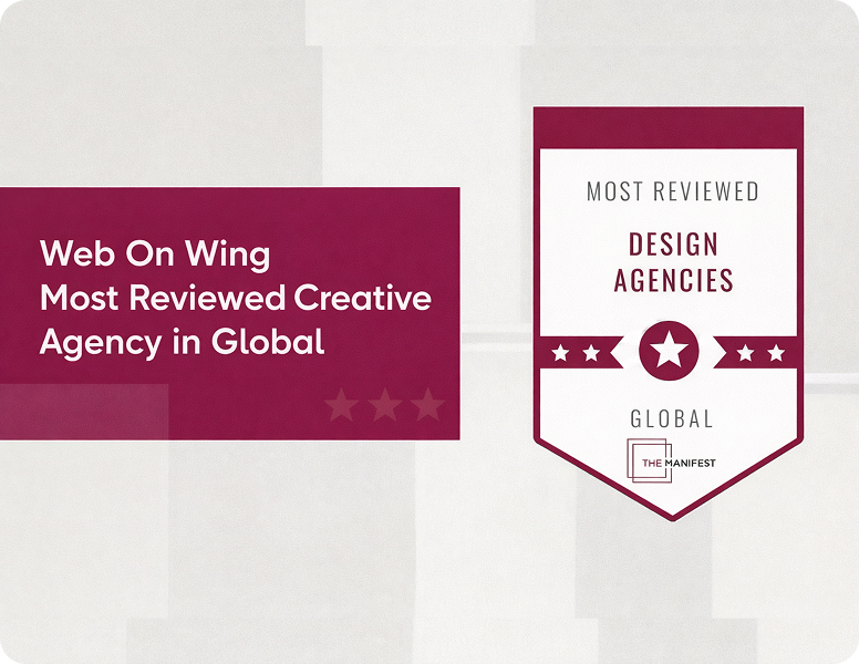 Web on Wings website UI structure frame